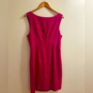 Oscar de la Renta Fuchsia Sheath Dress